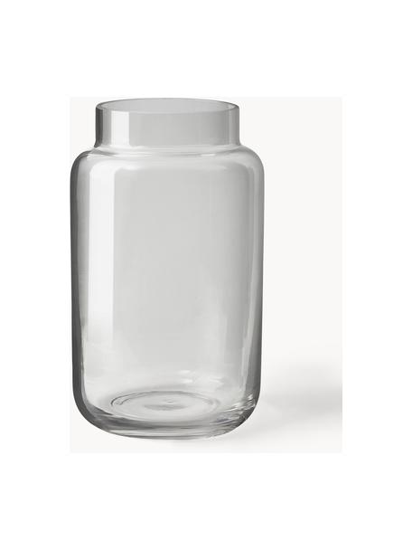 Grand vase verre transparent Lasse, Verre, Gris, transparent, ∅ 13 x haut. 22 cm