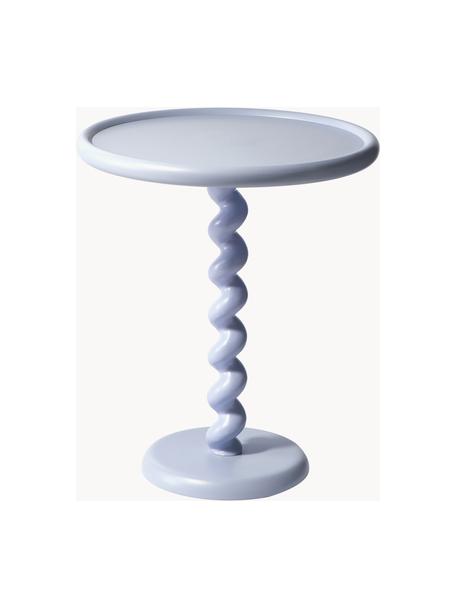 Runder Beistelltisch Twister, Aluminium, pulverbeschichtet, Lavendel, Ø 46 x H 56 cm