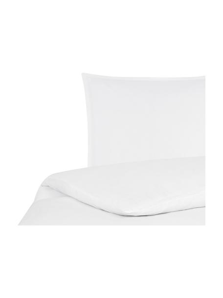 Ľanová posteľná bielizeň s vypraným efektom Nature, Biela, 135 x 200 cm + 1 vankúš 80 x 80 cm