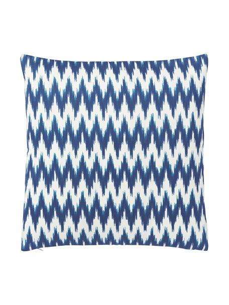 Copricuscino da esterno con motivo ikat Maillot, 100% acrilico 

Il materiale utilizzato in questo prodotto è stato testato per sostanze nocive e certificato secondo STANDARD 100 by OEKO-TEX®, 2016OK0494, Blu, Larg. 40 x Lung. 40 cm
