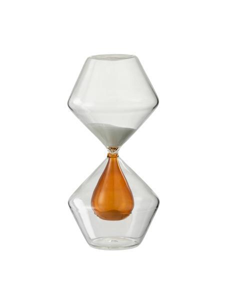 Reloj de arena Time, Vidrio, Naranja, transparente, Ø 9 x Al 18 cm