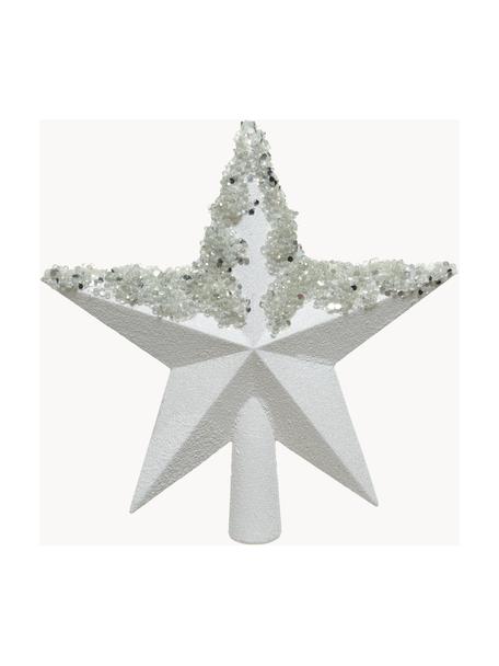 Estrella Árbol de Navidad irrompible Abella, Plástico, Plateado, blanco, An 19 x Al 20 cm