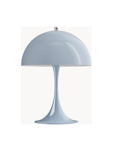 Lampa stołowa LED z funkcją przyciemniania Panthella, W 34 cm, Stelaż: aluminium powlekane, Szaroniebieskie szkło akrylowe, Ø 25 x 34 cm