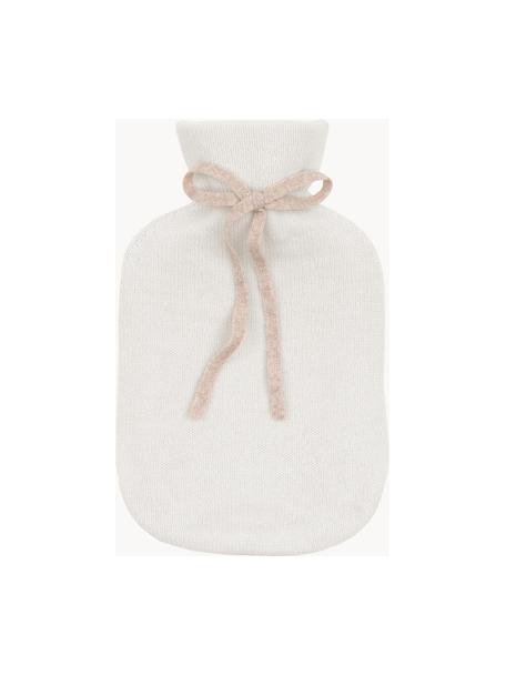 Bolsa de agua caliente de cachemira Florentina, Funda: 70% cachemira, 30% lana, Blanco crema, beige claro, An 19 x L 30 cm