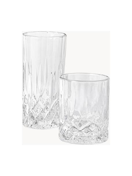 Verres à cocktail en cristal George, 8 élém., Verre, Transparent, Lot de différentes tailles