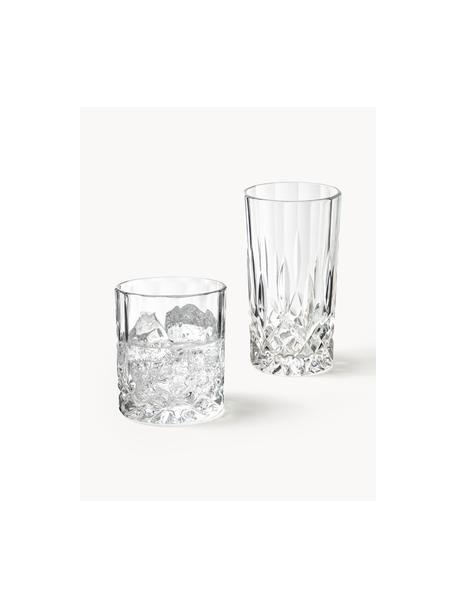Glazen George met kristalreliëf, set van 8, Glas, Transparant, Set met verschillende formaten