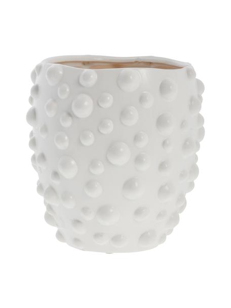 Osłonka na doniczkę z ceramiki Doelle, Ceramika, Biały, Ø 20 x W 20 cm