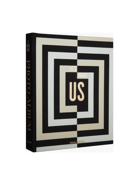 Álbum de fotos It's About Us, Funda: tela de algodón, cartón g, Negro, tonos grises, An 33 x Al 27 cm