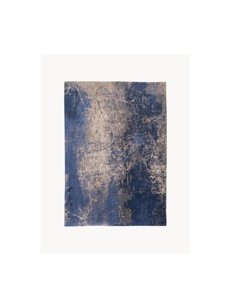 Vloerkleed Abyss met abstract patroon, 100% polyester, Blauw- en beigetinten, B 80 x L 150 cm (maat XS)