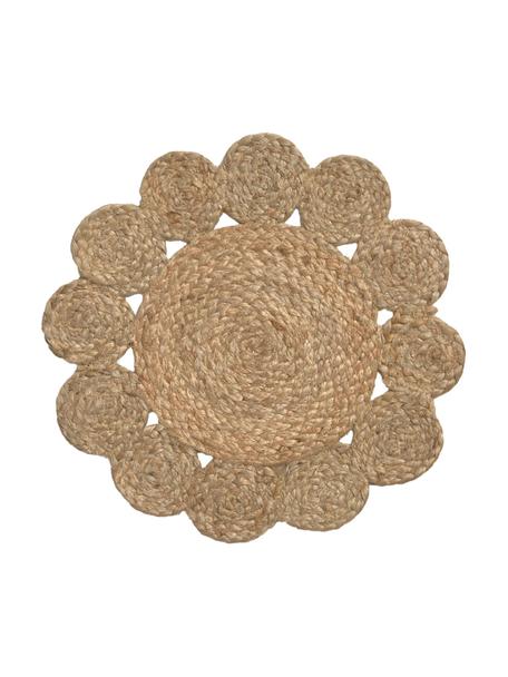Ronde placemat Sevilla, 100% jute, Beige, Ø 38 cm