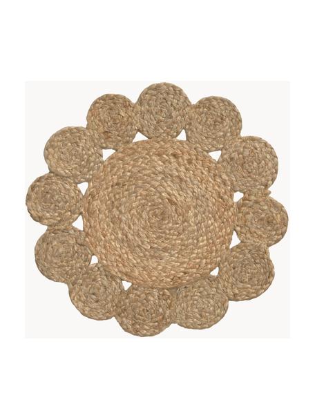 Rundes Jute-Tischset Sevilla, 100% Jute, Beige, Ø 38 cm