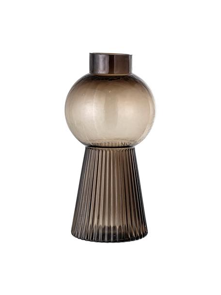 Grosse Glas-Vase Mola, Glas, Braun, transparent, Ø 17 x H 34 cm