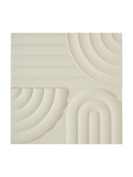 Nástenná dekorácia z dreva Massimo, Drevovláknitá doska strednej hustoty (MDF), Béžová, Š 80 x V 80 cm