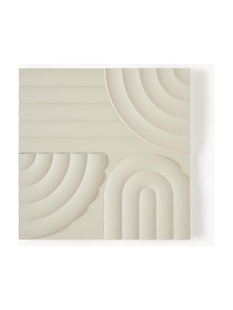 Decorazione da parete Massimo, Pannello MDF (fibra a media densità), Beige chiaro, Larg. 80 x Alt. 80 cm