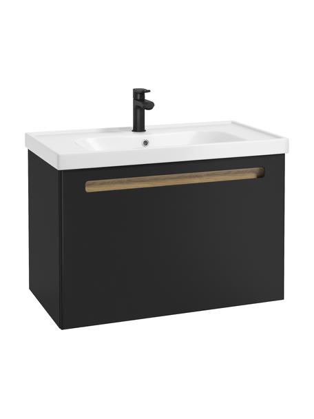 Set salle de bains avec vasque Senso, de différentes tailles, Noir, larg. 78 x haut. 50 cm
