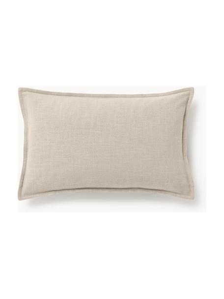 Housse de coussin 50s50 en coton Vicky, 100% coton, Beige, larg. 30 x long. 50 cm