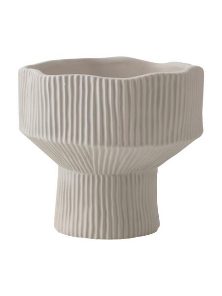 Jarrón de cerámica Mushroom, Cerámica, Blanco crema, Ø 18 x Al 17 cm