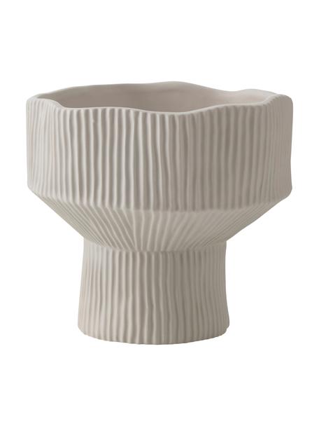 Keramická váza Mushroom, Keramika, Krémově bílá, Ø 18 cm, V 17 cm
