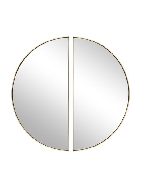 Lustro ścienne Selena, 2 elem., Odcienie złotego, Ø 72 cm