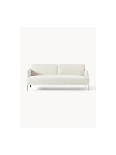 Plyšová pohovka Fluente (3místná), Tlumeně bílá, Š 196 cm, H 85 cm