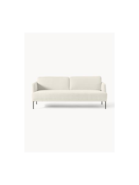 Teddy-Sofa Fluente (3-Sitzer), Bezug: 100% Polyester (Teddyfell, Gestell: Massives Kiefernholz, Füße: Metall, pulverbeschichtet, Teddy Off White, B 196 x T 85 cm