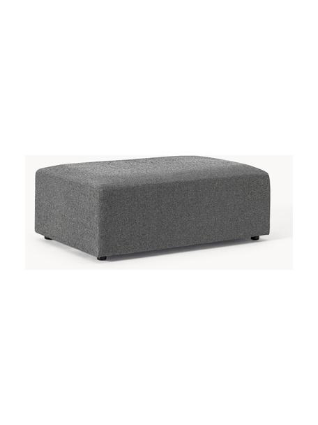 Puf reposapiés grande Melva, Tapizado: 100% poliéster Alta resis, Estructura: madera de pino y abeto ma, Patas: plástico., Tejido gris oscuro, An 116 x F 72 cm