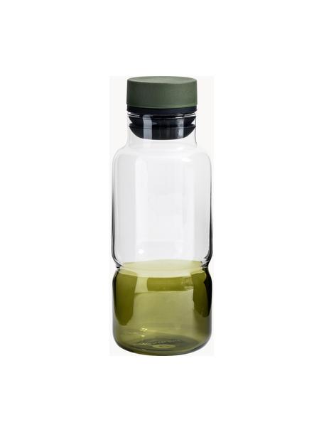 Essig- & Ölflasche Billund mit Farbverlauf, Deckel: Biokomposit, Flasche: Borosilikatglas, Transparent, Dunkelgrün, Ø 6 x H 16 cm