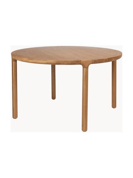 Tavolo rotondo in legno di frassino Storm, Ø 128 cm, Legno di frassino, pannello di fibra a media densità (MDF), Legno di frassino, Ø 128 x Alt. 75 cm