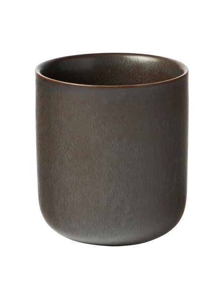 Ręcznie wykonany kubek New Norm, Porcelana, Ciemny brązowy, Ø 8 x W 9 cm, 210 ml