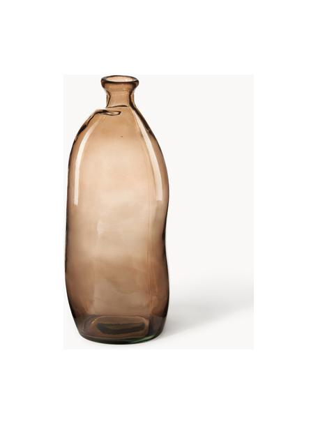 Flessenvaas Dina, Gerecycled glas, GRS-gecertificeerd, Bruin, Ø 13 x H 35 cm