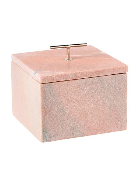 Marmeren sieradendoos Terri, Terracotta, gemarmerd, B 14 x H 12 cm