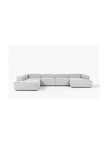 Sofá rinconera modular Lennon, Tapizado: 100% poliéster Alta resis, Estructura: madera contrachapada de p, Patas: plástico Este producto es, Tejido gris, An 418 x F 269 cm, chaise longue izquierda