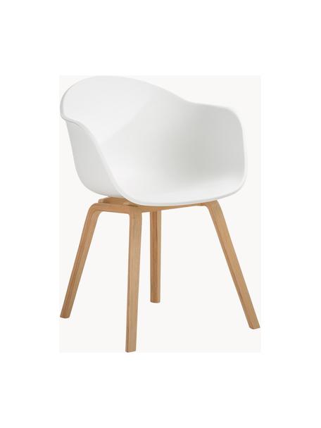 Chaise coque scandinave Claire, Blanc, bois de hêtre, larg. 60 x prof. 54 cm