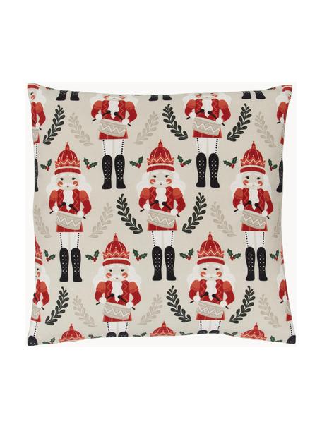 Housse de coussin 45x45 Noël Drummers, 100 % coton, Blanc, multicolore, imprimé, larg. 45 x long. 45 cm