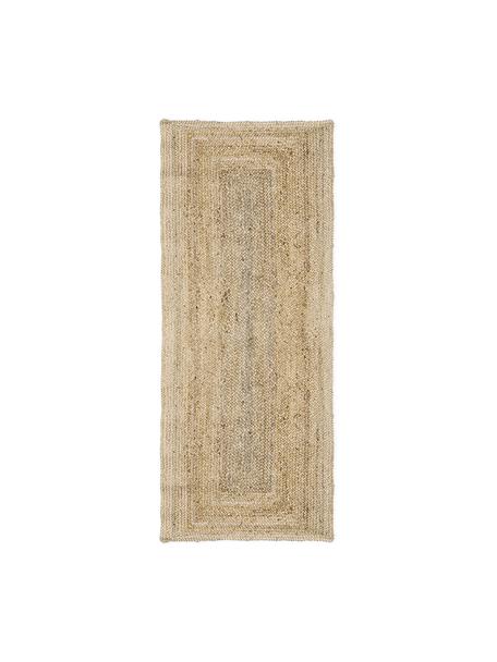 Ręcznie wykonany chodnik z juty Sharmila, 100% juta

Ponieważ dywany z juty są szorstkie, są mniej odpowiednie do bezpośredniego kontaktu ze skórą, Beżowy, S 80 x D 200 cm