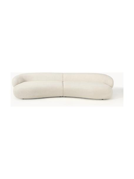 Sofá de borreguillo bouclé Alba (4 plazas), Tapizado: 100% poliéster Alta resis, Estructura: madera de pícea maciza, m, Patas: plástico Este producto es, Borreguillo bouclé blanco Off White, An 326 x F 112 cm