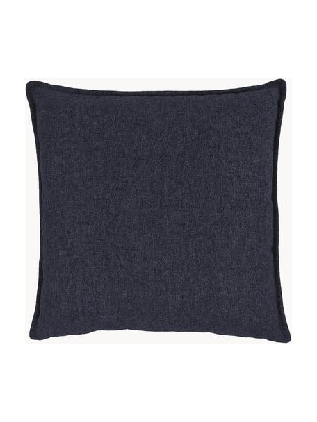 Cojín sofá Lennon, Tapizado: 100% poliéster, Tejido azul oscuro, An 60 x L 60 cm