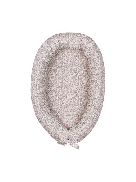 Kokon niemowlęcy z bawełny Apricot, Tapicerka: bawełna, Tapicerka: bawełna, Beżowy, odcienie zielonego, blady różowy, S 55 x D 85 cm