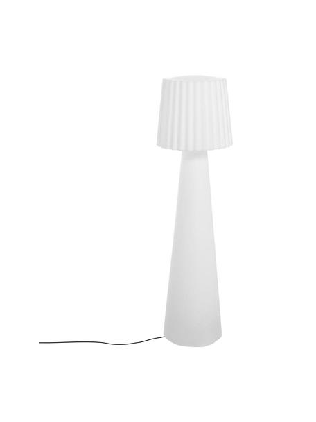 Exteriérová stojací lampa se zástrčkou Lady, Bílá, černá, Ø 30 cm, V 110 cm