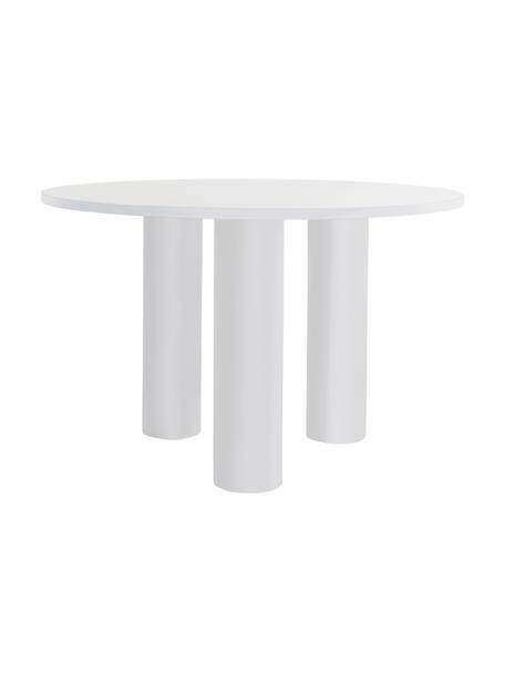 Kulatý stůl Colette, různé velikosti, Potažená MDF deska (dřevovláknitá deska střední hustoty), Bílá, Ø 120 cm