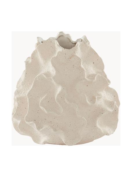 Ręczne wykonany wazon Iva, Ceramika, Złamana biel, Ø 24 x W 22 cm