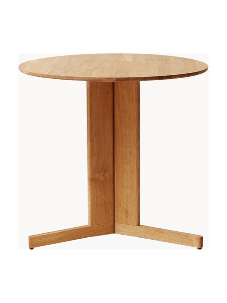 Kulatý jídelní stůl z dubového dřeva Trefoil, Ø 75 cm, Dubové dřevo, Dubové dřevo, Ø 75 cm
