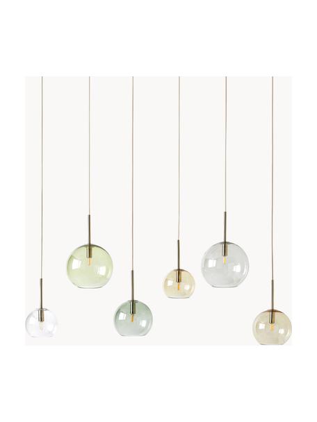 Grote hanglamp met glazen bollen Raquel, Meerkleurig, transparant, B 115 x H 150 cm