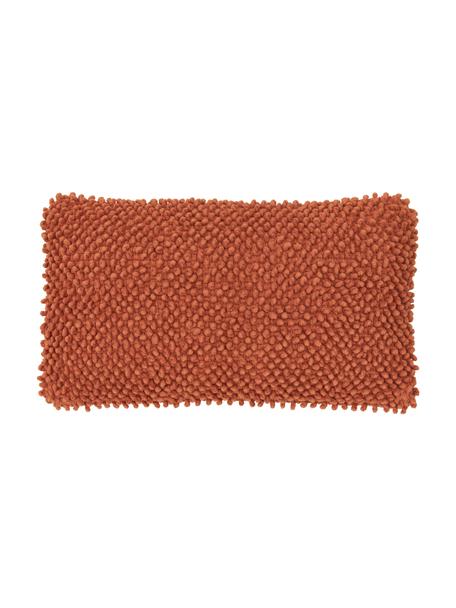 Federa arredo strutturata color rosso ruggine Indi, 100% cotone, Rosso ruggine, Larg. 30 x Lung. 50 cm