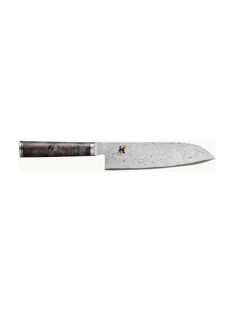 Coltello Santoku Miyabi, Maniglia: legno d'acero nero, Argentato, greige, Lunghezza 32 cm