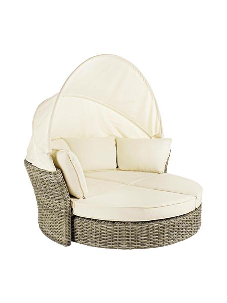 Sofa ogrodowa Lesly, Stelaż: aluminium malowane proszk, Beżowy, taupe w odcieniu zieleni, S 200 x W 168 cm