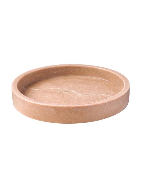 Bandeja redonda decorativa de mármol Venice, Mármol, Mármol terracota, Ø 25 cm