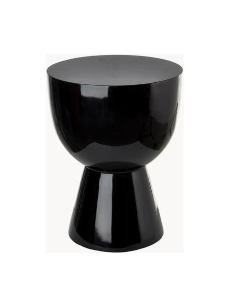 Table d'appoint ronde Tam Tam, Plastique, laqué, Noir, Ø 36 x haut. 46 cm