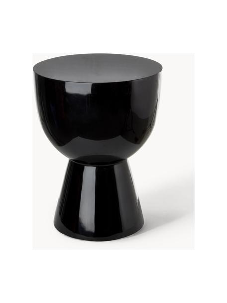 Table d'appoint ronde Tam Tam, Plastique, laqué, Noir, Ø 36 x haut. 46 cm