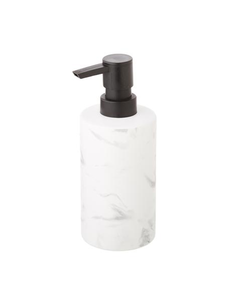 Distributeur de savon en céramique Daro, Blanc, marbré, noir, Ø 7 x haut. 18 cm